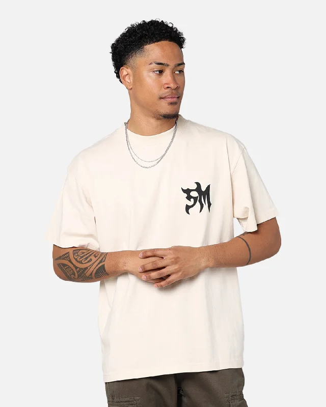 Saint Morta Tribe Premium T-Shirt Off White-- Striped Floral Plaid