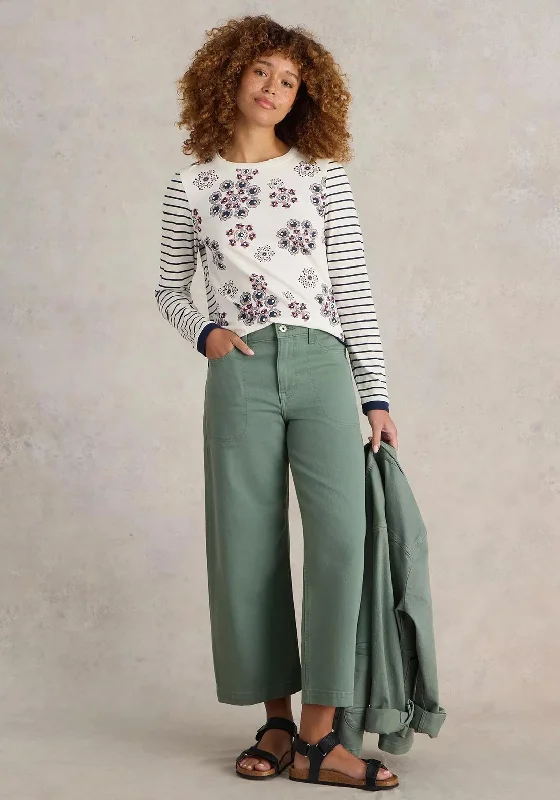 White Stuff Clara Long Sleeve Print T-Shirt, White Multi-- Layered Multi-layer Single Layer