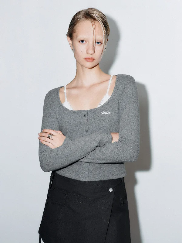 2 In 1 Cropped Skinny T-Shirts-- Iron Safe Non-Iron Wrinkle Free