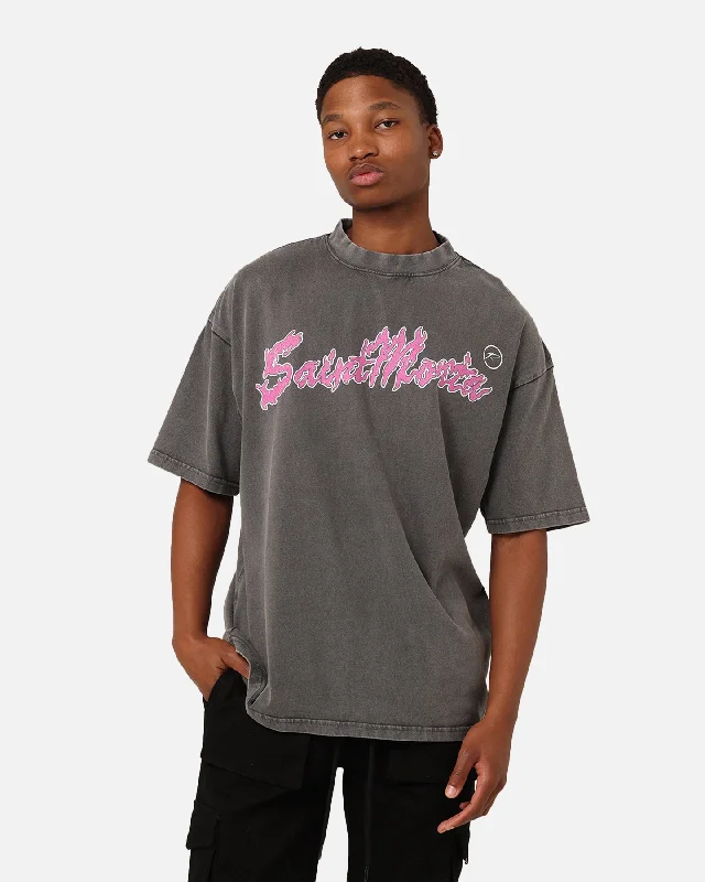 Saint Morta Firestarter T-Shirt Washed Charcoal-- Fashionable Trendy Casual