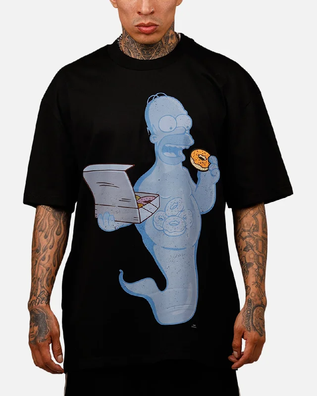 Freeze Max The Simpsons 'The Simpson Treehouse Of Horror' Sacrilicious T-Shirt Black-- Denim Fabric Leather Fabric Suede Fabric