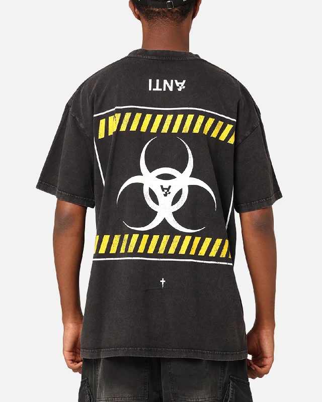 The Anti Order Anti Nuclear T-Shirt Black Acid Wash-- Welt Pockets Slit Pockets Flap Pockets