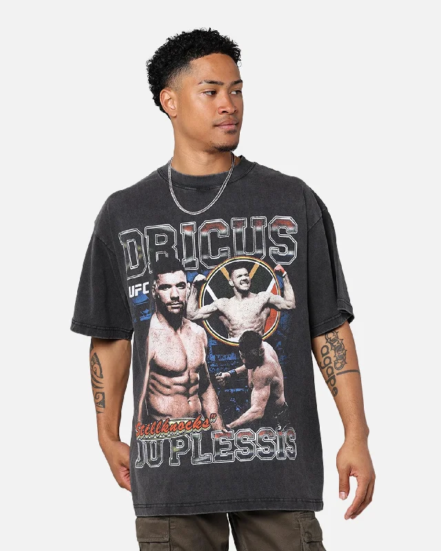 UFC By Goat Crew Dricus Du Plessis Vintage T-Shirt Vintage Black-- Denim Fabric Leather Fabric Suede Fabric