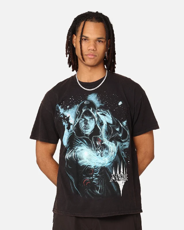Goat Crew X Magic: The Gathering Jace Vintage T-Shirt Black Wash-- Spandex Blend Rayon Blend Denim Blend