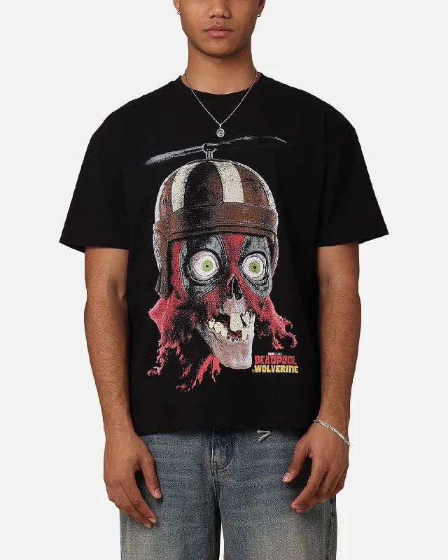 Goat Crew Marvel Deadpool Headpool Vintage T-Shirt Black Acidwash-- Casual Formal Business