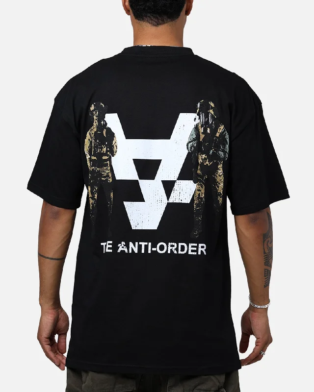 The Anti Order Sergeant T-Shirt Black-- Satin Blend Silk Blend Wool Blend