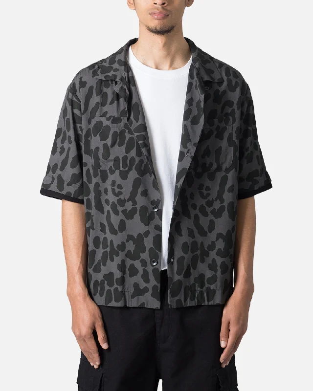 MNML Cheetah Cargo Shirt Black/Grey-- Cotton Fabric Linen Fabric Terry Fabric