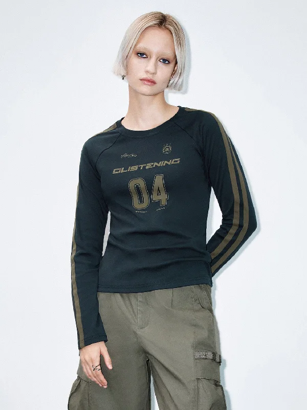 Regular Printed T-Shirts-- Seamless Knitted Crochet