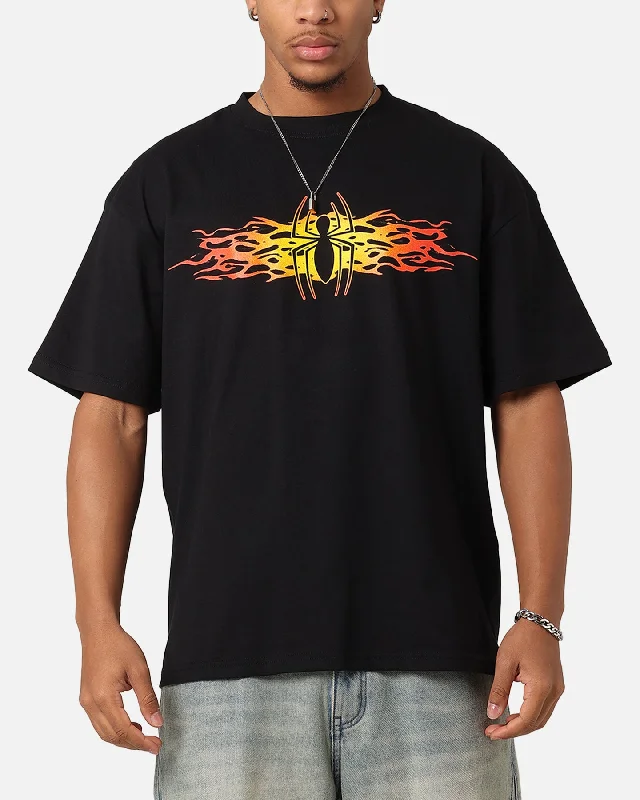 Goat Crew Marvel Spider-Man Y2K Spidey T-Shirt Black-- Ribbed T-Shirt High Neck Heavyweight