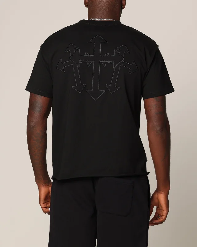 Saint Morta Sorrows Cut T-Shirt Black-- Terry Blend Velvet Blend Canvas Blend