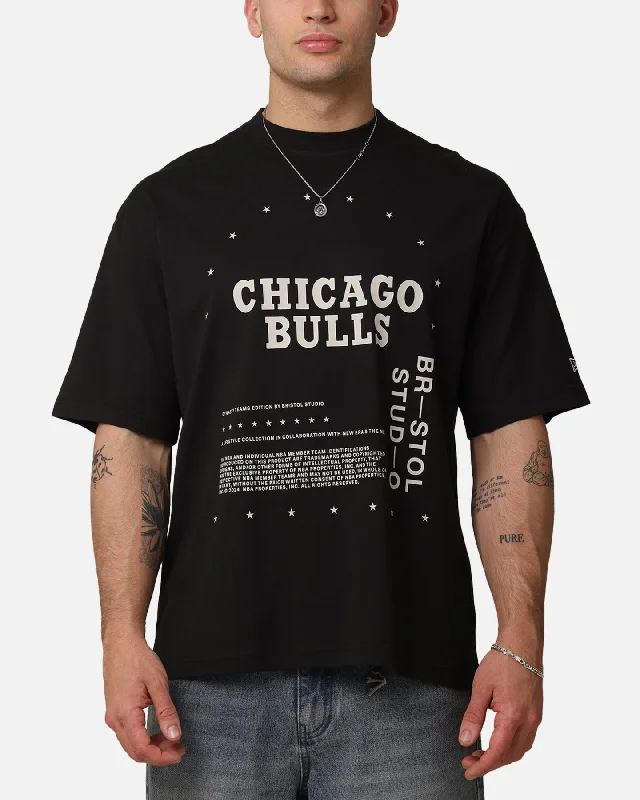 New Era X Bristol Studio Chicago Bulls 'Teams Edition' T-Shirt Black-- Collared Crew Neck Turtle Neck