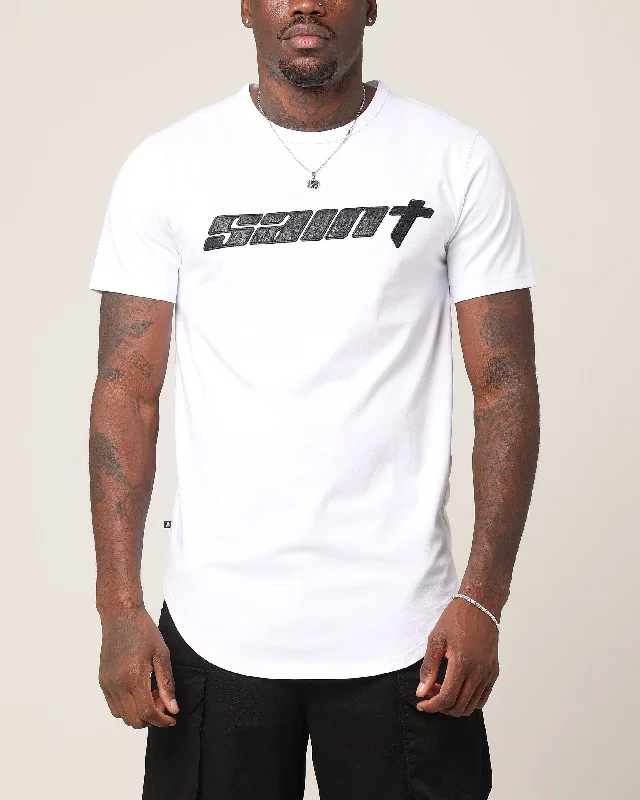 Saint Morta Faith El Duplo T-Shirt White/Black-- Hooded Caped Shawl Collar