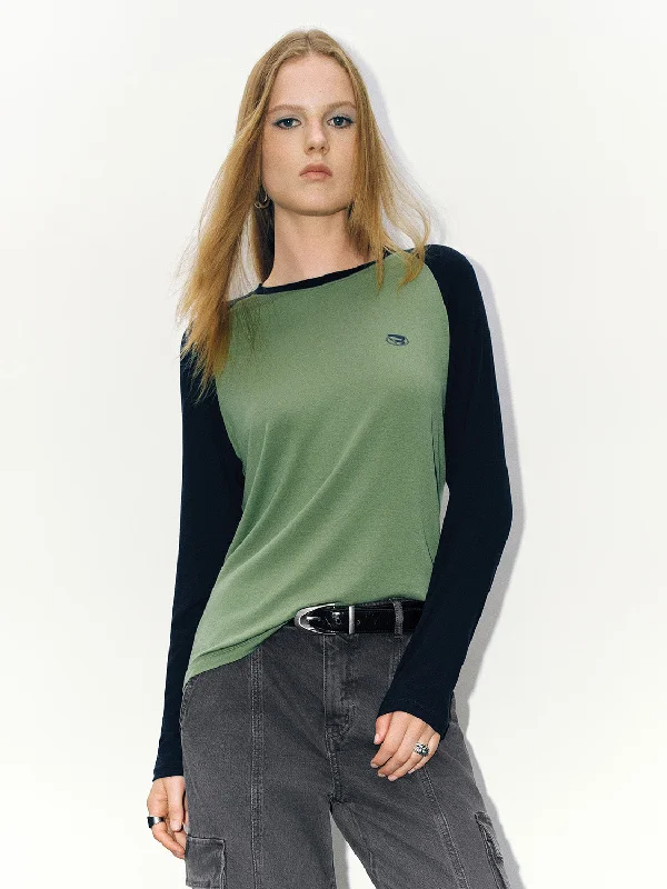 Crew Neck Skinny T-Shirt-- Notch Collar Peter Pan Collar Cowl Neck