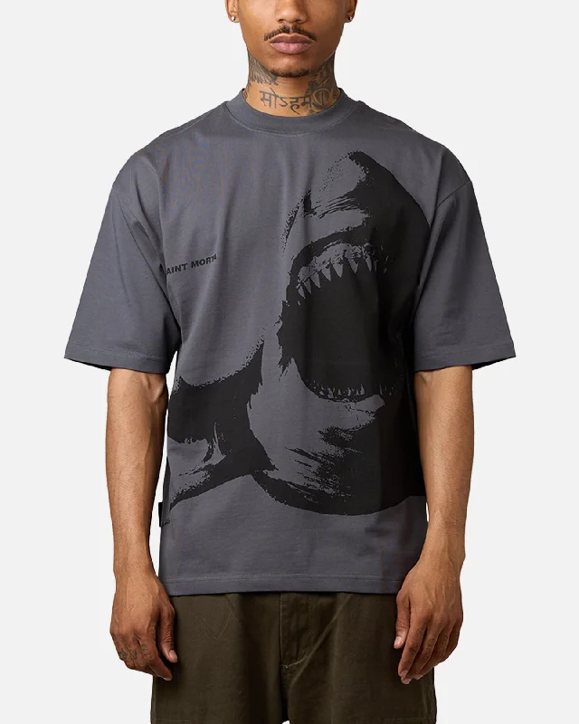Saint Morta Fear The Abyss Patrol T-Shirt Dark Grey-- Plaid T-Shirt Polka Dot Checkered