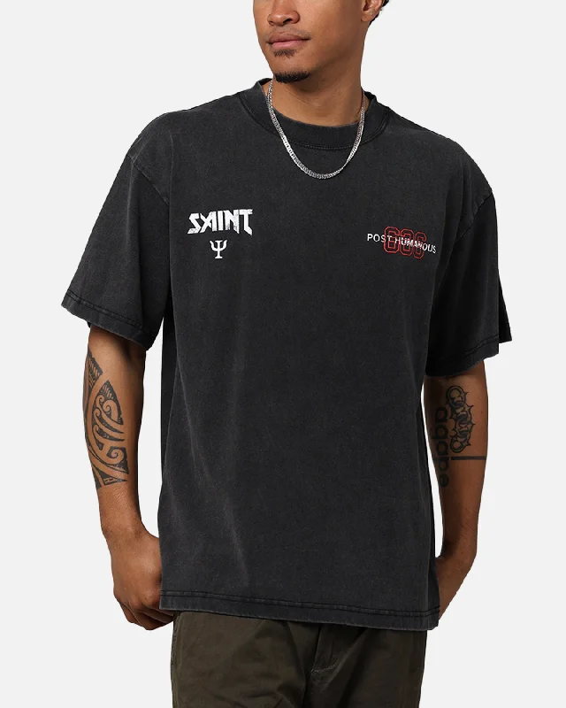 Saint Morta Death Wish Patrol T-Shirt Vintage Black-- Satin Fabric Silk Fabric Chiffon Fabric