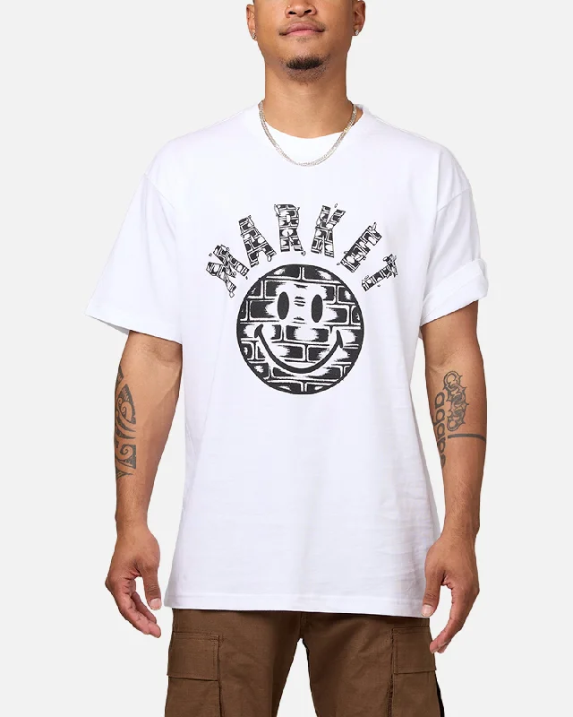 Market X Smiley Brickhouse T-Shirt White-- Hooded Caped Shawl Collar