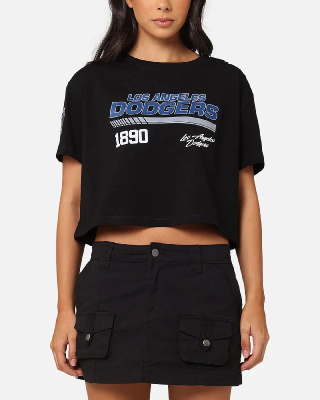 Pro Standard Women's Los Angeles Dodgers Boxy Cropped T-Shirt Black-- Handmade Hand-knitted Hand-woven Pro Standard Women's Los Angeles Dodgers Boxy Cropped T-Shirt Black-- Handmade Hand-knitted Hand-woven