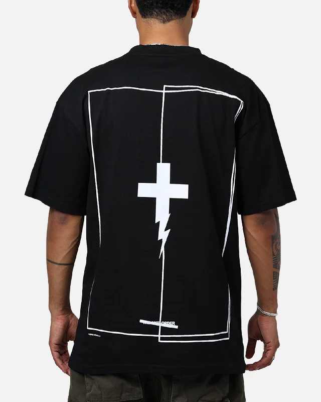 The Anti Order Non Linear T-Shirt Black-- Chenille Fabric Brocade Fabric Lace Fabric