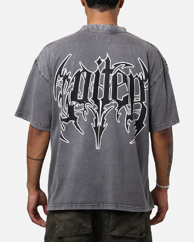 Loiter Metal T-Shirt Charcoal-- Rayon Fabric Velvet Fabric Corduroy Fabric