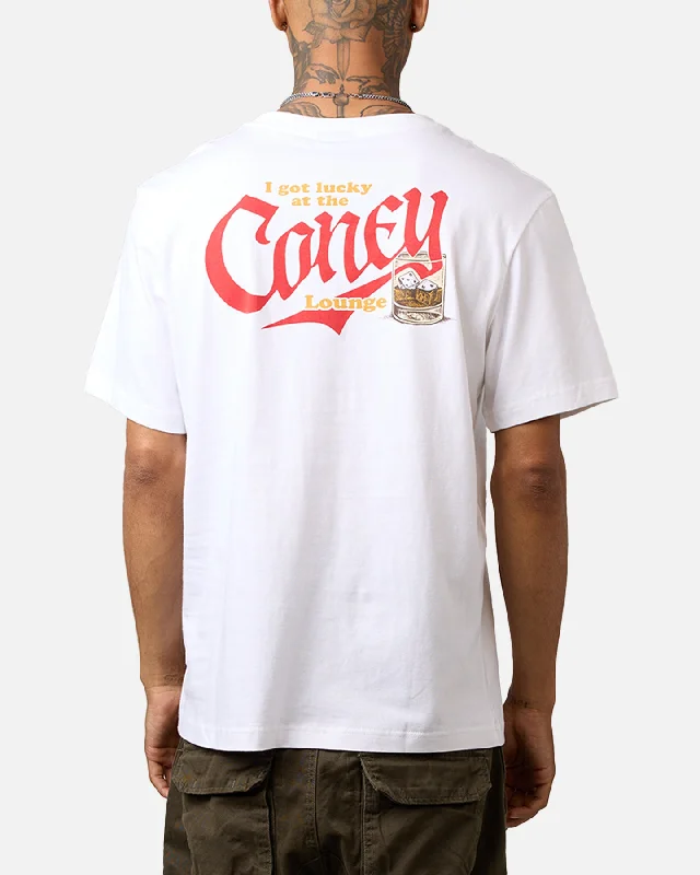 Coney Island Picnic Lounge T-Shirt White-- Elasticated Padded Insulated