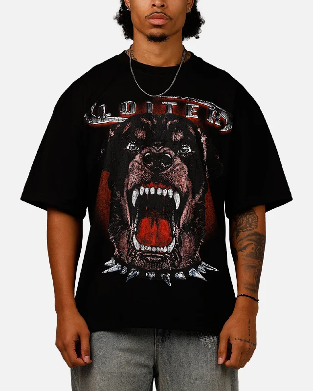 Loiter Dog House Vintage T-Shirt Black -- Basic T-Shirt Crew Neck Short Sleeve