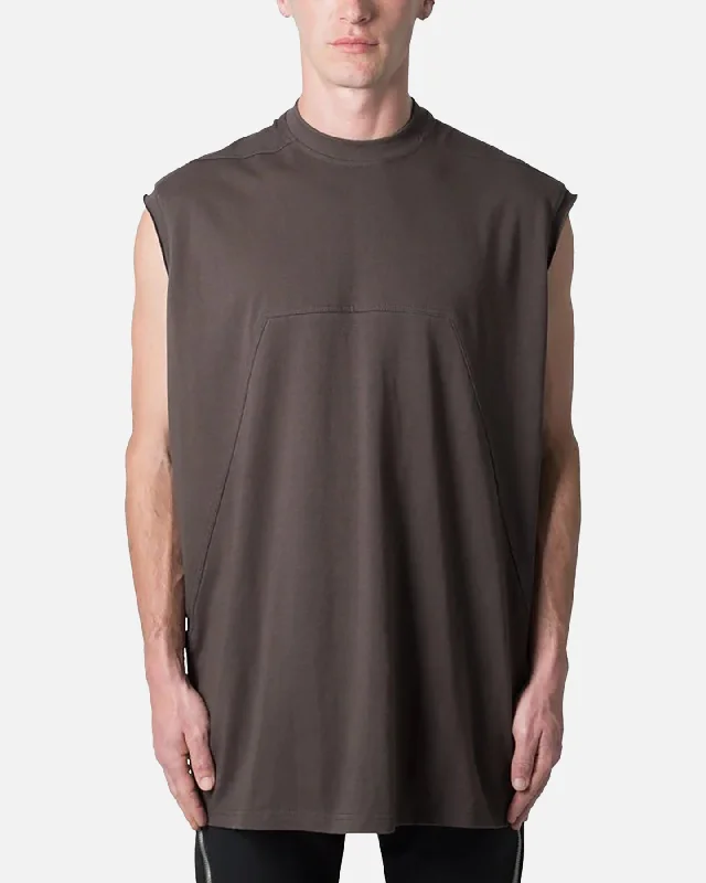 MNML Sleeveless Tunic T-Shirt Vintage Black-- Nylon Fabric Polyester Fabric Spandex Fabric