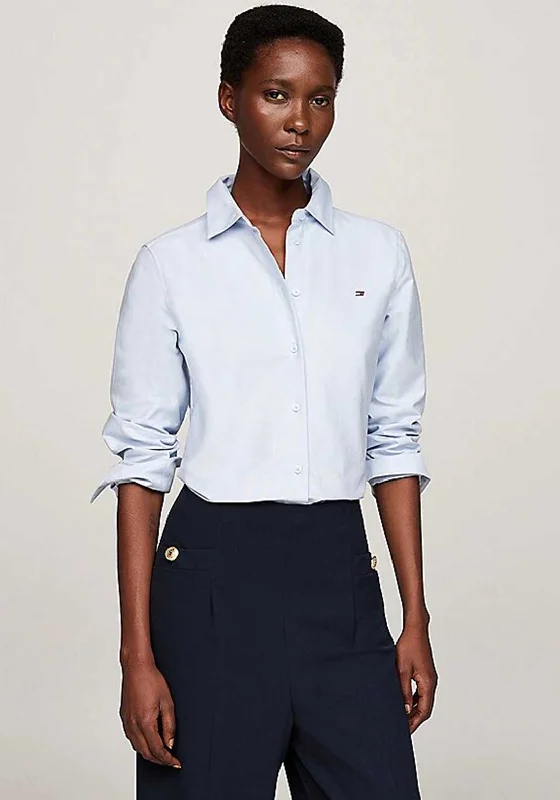 Tommy Hilfiger Oxford Cotton Regular Shirt, Blue-- Sequined Glittery Shiny