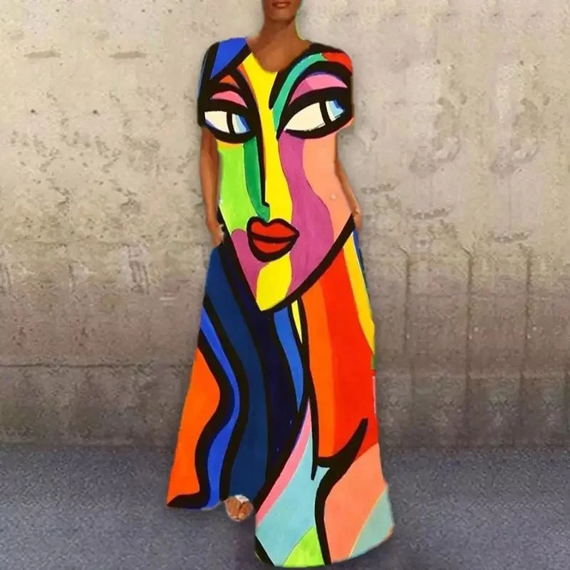 Art Portrait Printed, Art Lover V-Neck Stretch Dress, Plus SIzes Tunics Bestseller popular Art Portrait Printed, Art Lover V-Neck Stretch Dress, Plus SIzes Tunics Bestseller popular
