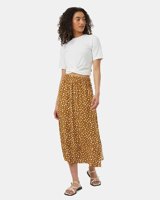 EcoWoven Crepe Skirt floral skirt print