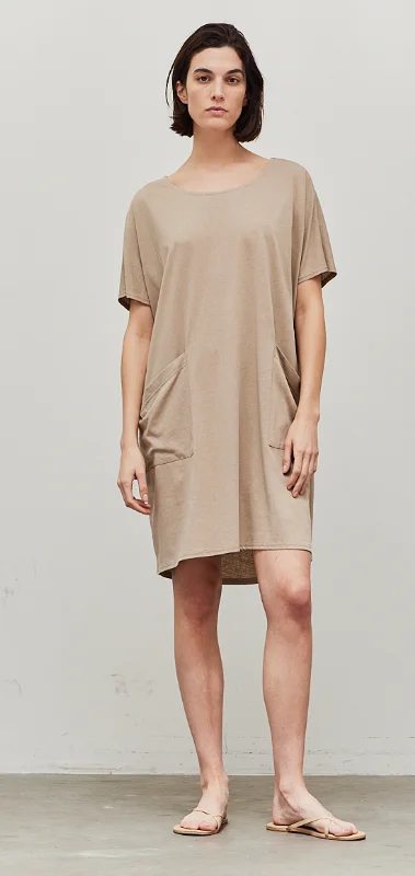 Jersey Tunic Dress with Pockets Tunics Distressed trendy