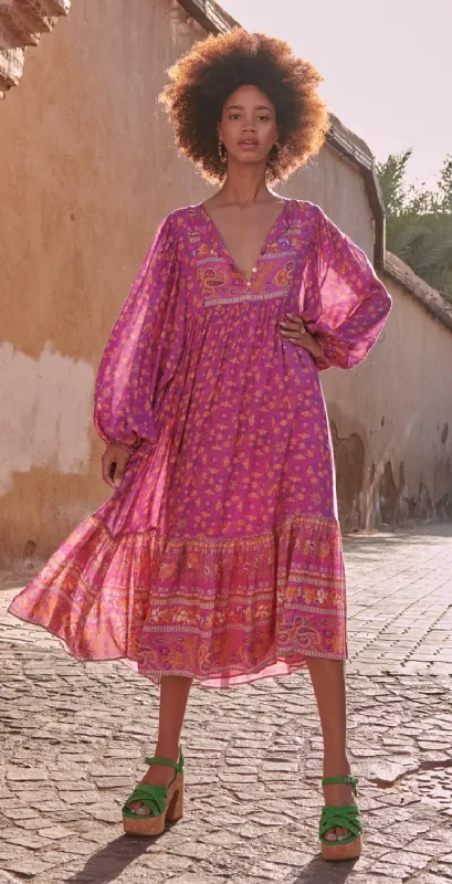 SPELL Madame Peacock Boho Dress Pencil Office Professional