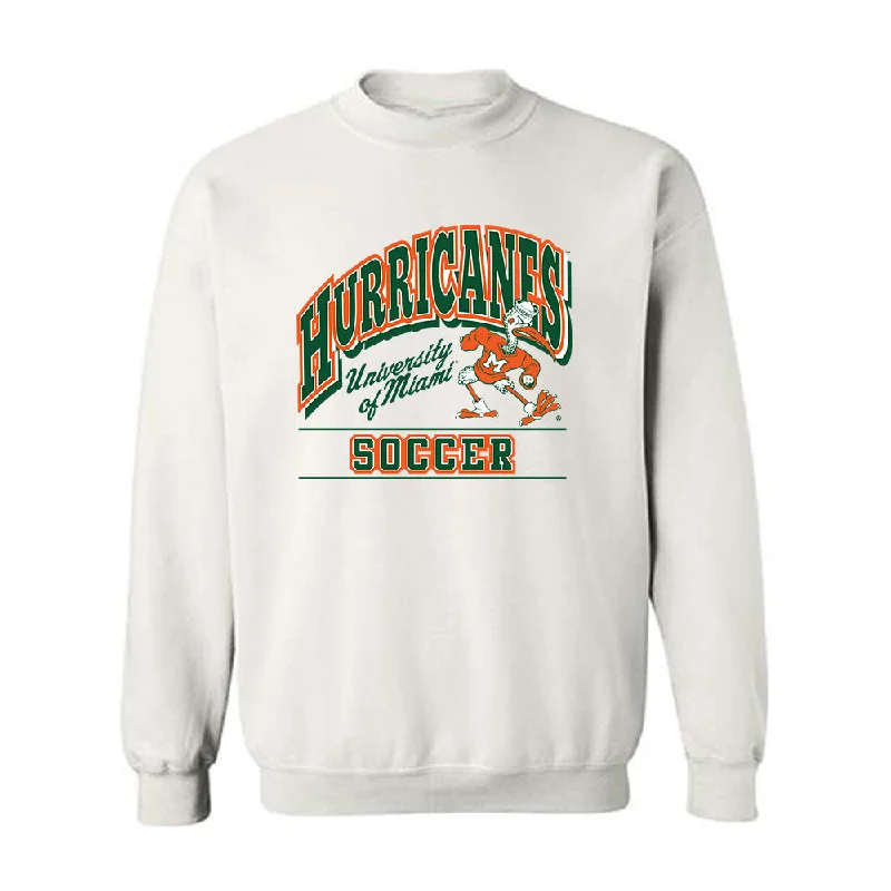 Miami - NCAA Women's Soccer : Reese Wheeler - Classic Shersey Crewneck Sweatshirt Hoodie with Hem Contrast Bold Stylish
