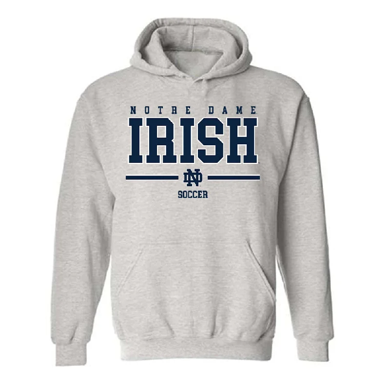 Notre Dame - NCAA Women's Soccer : Melinda Hathaway - Classic Shersey Hooded Sweatshirt Hoodie with Magnetic Closure Innovative Modern