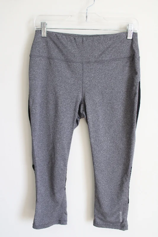 Reebok Gray Capri Legging | M Trendy Seamless Fit Leggings