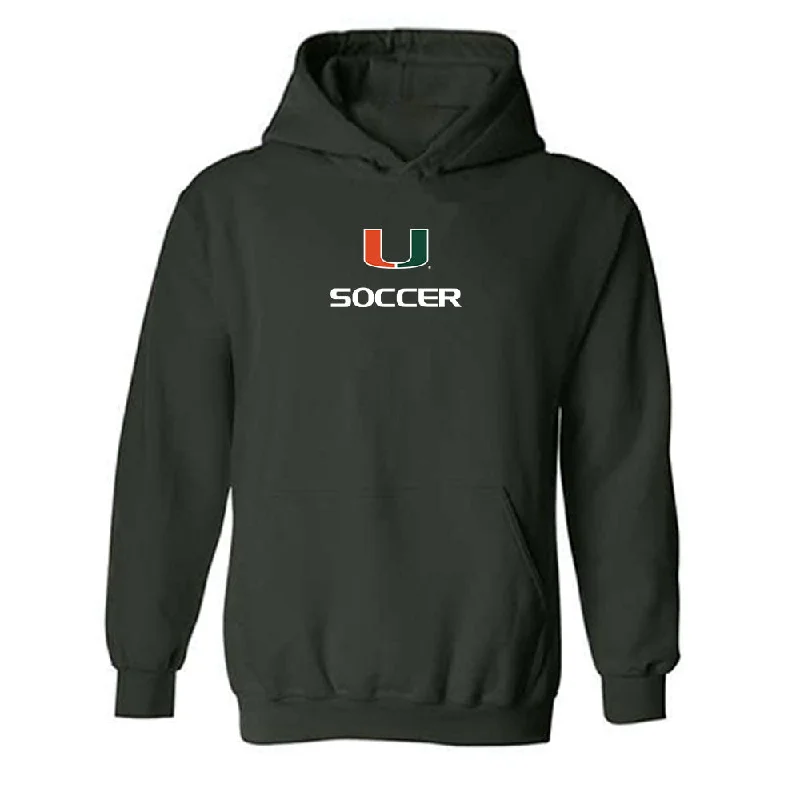 Miami - NCAA Women's Soccer : Reese Wheeler - Classic Shersey Hooded Sweatshirt Hoodie with Back Slit Movement Comfort