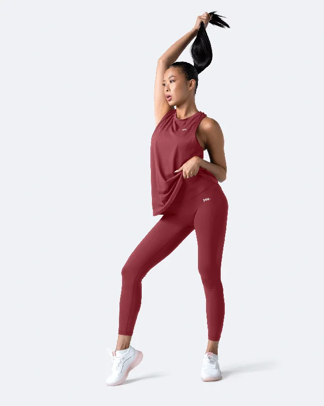 Passionate Red ⅞ Leggings Fashionable Seamless Leggings