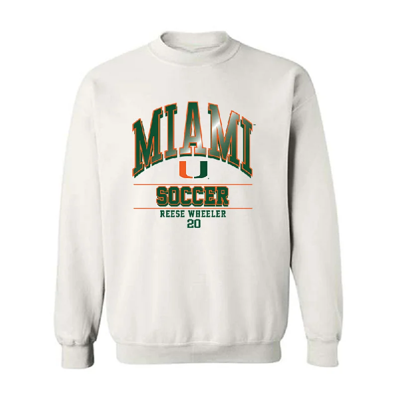 Miami - NCAA Women's Soccer : Reese Wheeler - Classic Fashion Shersey Crewneck Sweatshirt Oversized Hoodie Comfort Casual