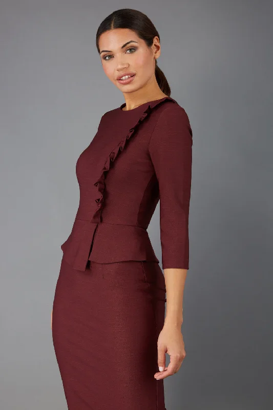 Seed Imperia Sleeved Peplum Dress Pencil Office Professional