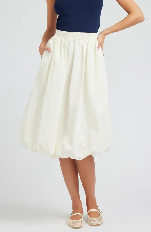 Current Air - Solid Bubble Skirt leather skirt refined