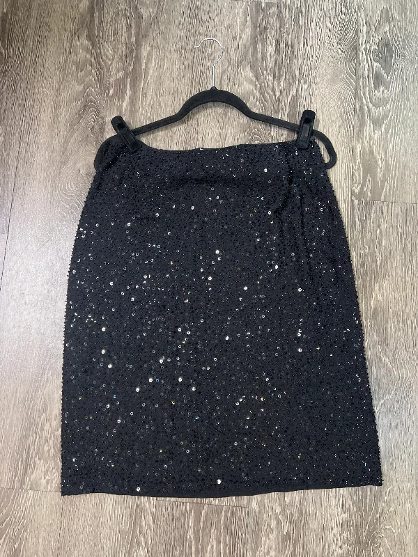 Brooks Bros Sequin Beaded Skirt (Size 8) linen skirt natural
