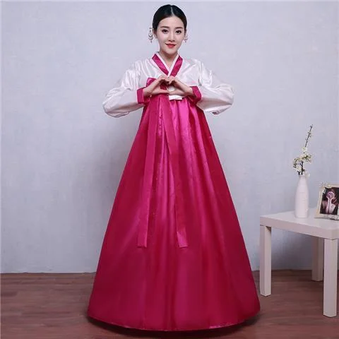 White Dress and Rose Red Skirt