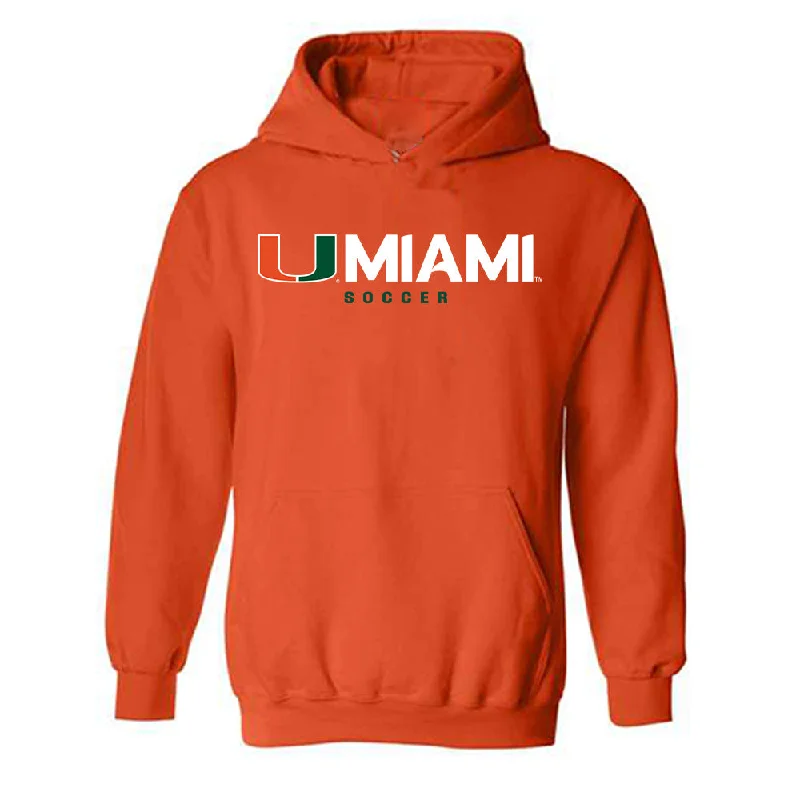 Miami - NCAA Women's Soccer : Reese Wheeler - Classic Shersey Hooded Sweatshirt Hoodie with Hem Ribbing Snug Secure