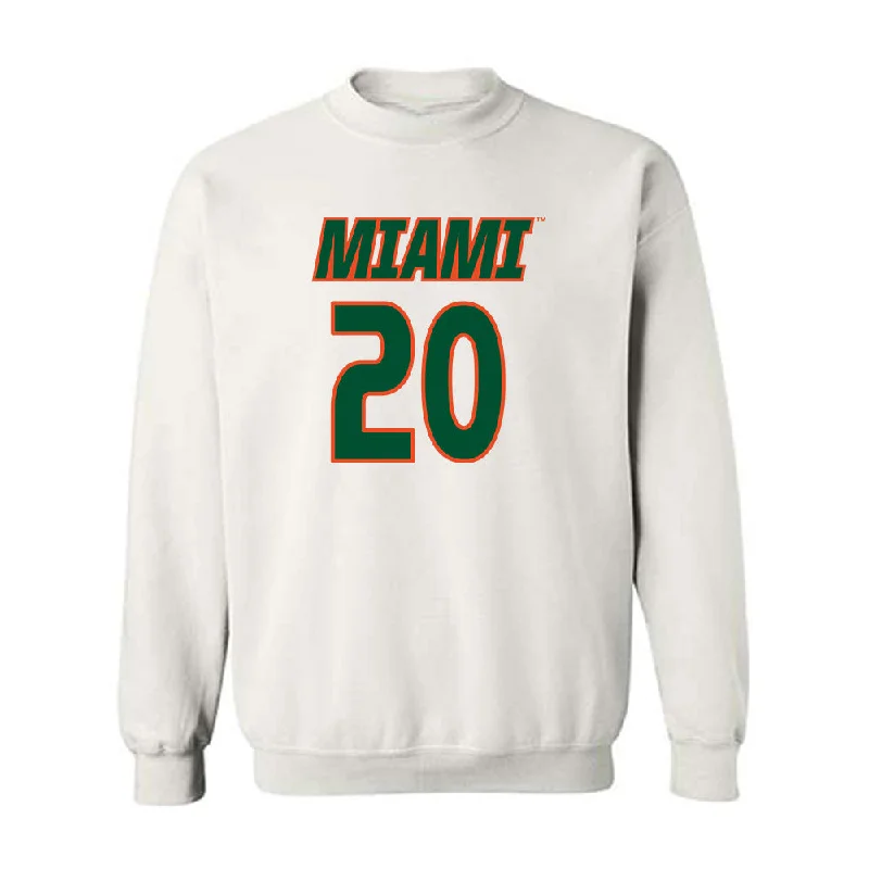Miami - NCAA Women's Soccer : Reese Wheeler - Replica Shersey Crewneck Sweatshirt Hoodie with V-Neck Classic Versatile