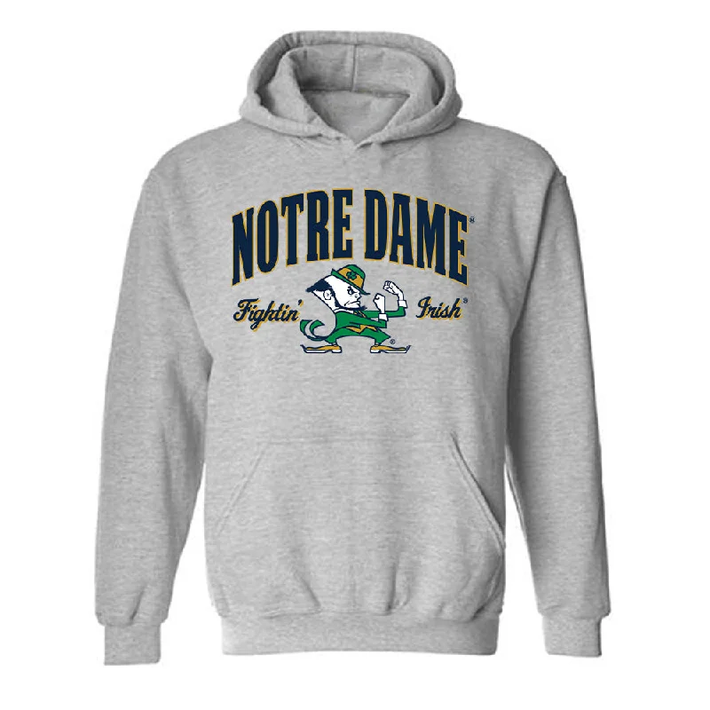 Notre Dame - NCAA Women's Soccer : Melinda Hathaway - Classic Fashion Shersey Hooded Sweatshirt Hoodie with Mock Neck Collared Structured