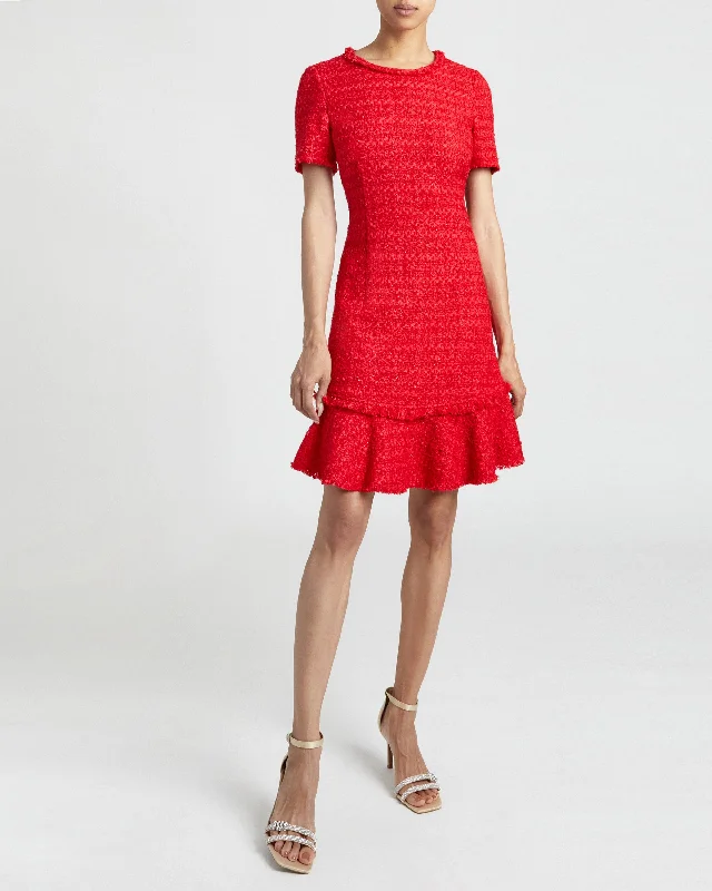 MANTA A-Line Sheath Dress in Luxury Tweed Tunics Evening elegant