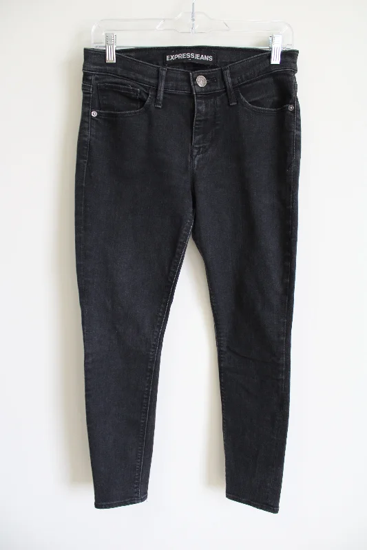 Express Legging Mid Rise Black Jean | 6 Short Comfortable Running Leggings