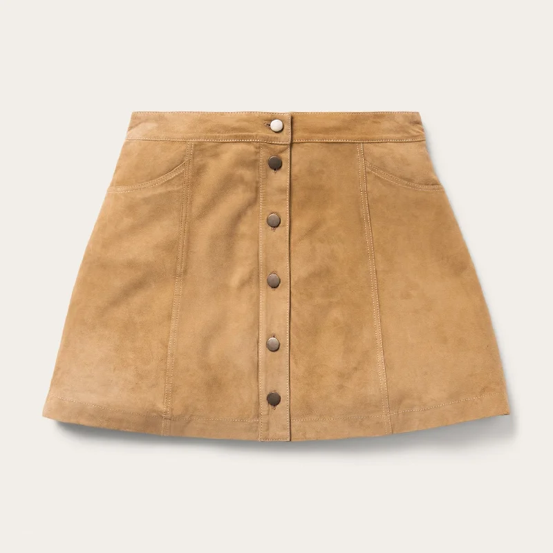 Lamb Suede Gored Skirt cashmere skirt soft