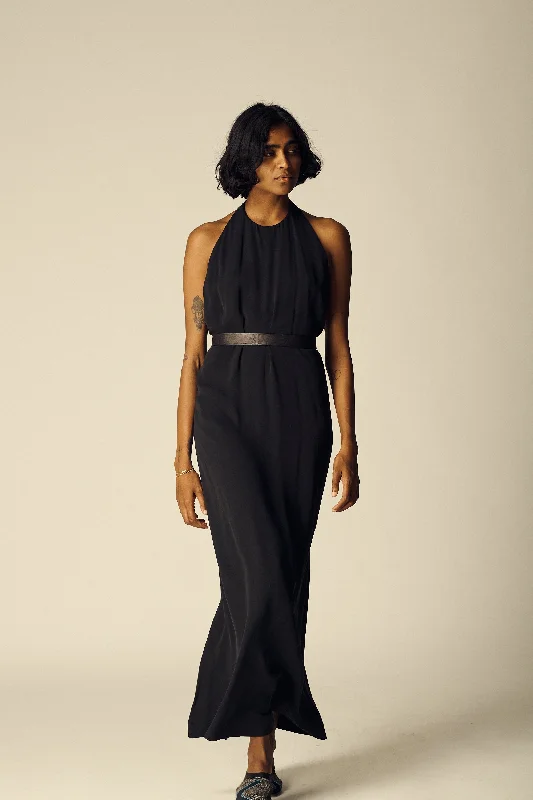 1990s Hermès Belted Evening Dress Tunics Chic elegant