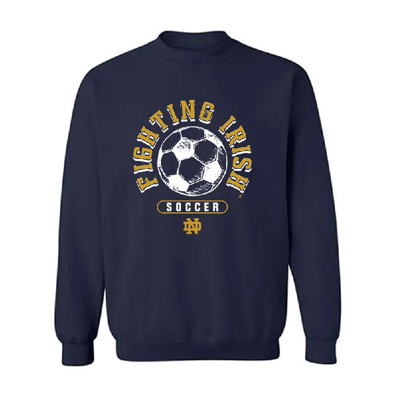 Notre Dame - NCAA Women's Soccer : Melinda Hathaway - Sports Shersey Crewneck Sweatshirt Hoodie with Zipper Placket Modern Functional