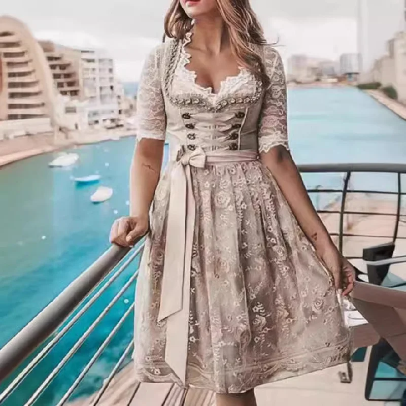Heritage Embroidered Medieval Renaissance Dress Tunics Versatile functional